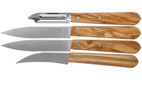 2011 Opinel Набор ножей Set "Les Essentiels" Olive деревянная рукоять