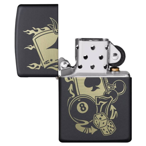 499 ZIPPO Зажигалка ZIPPO Gambling Design с покрытием Black Matte фото 5 499 ZIPPO Зажигалка ZIPPO Gambling Design с покрытием Black Matte фото 5